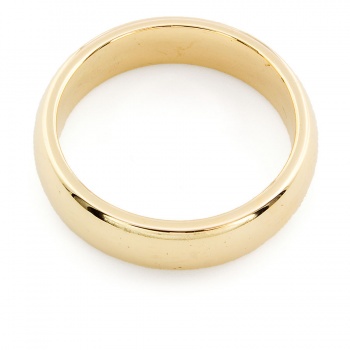 9ct Gold 5.3g 5mm Court Wedding Ring Size M